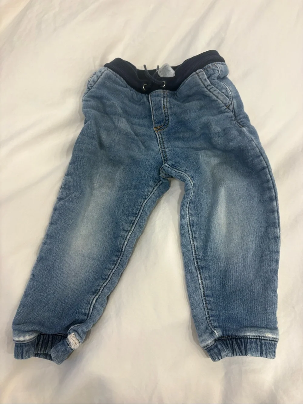 Toddler Blue Pull-On Jeans Jogger Pants